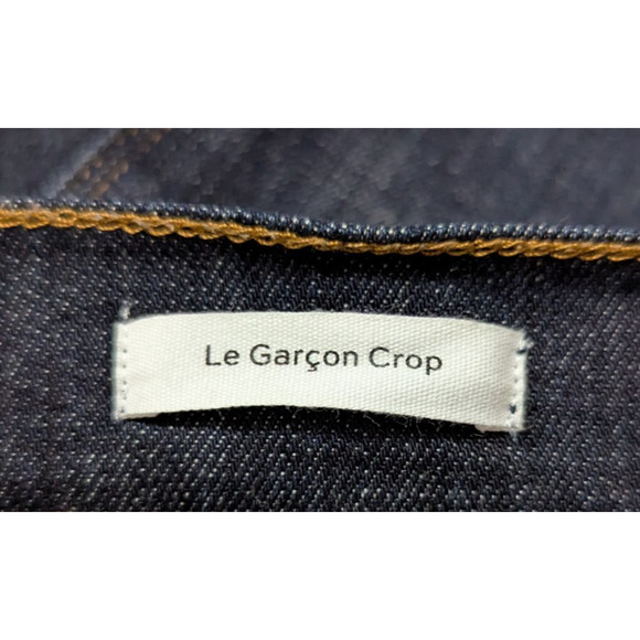 FRAME sz 32 Le Garcon Crop Jeans distressed stretchy high rise 4039 - Picture 7 of 8